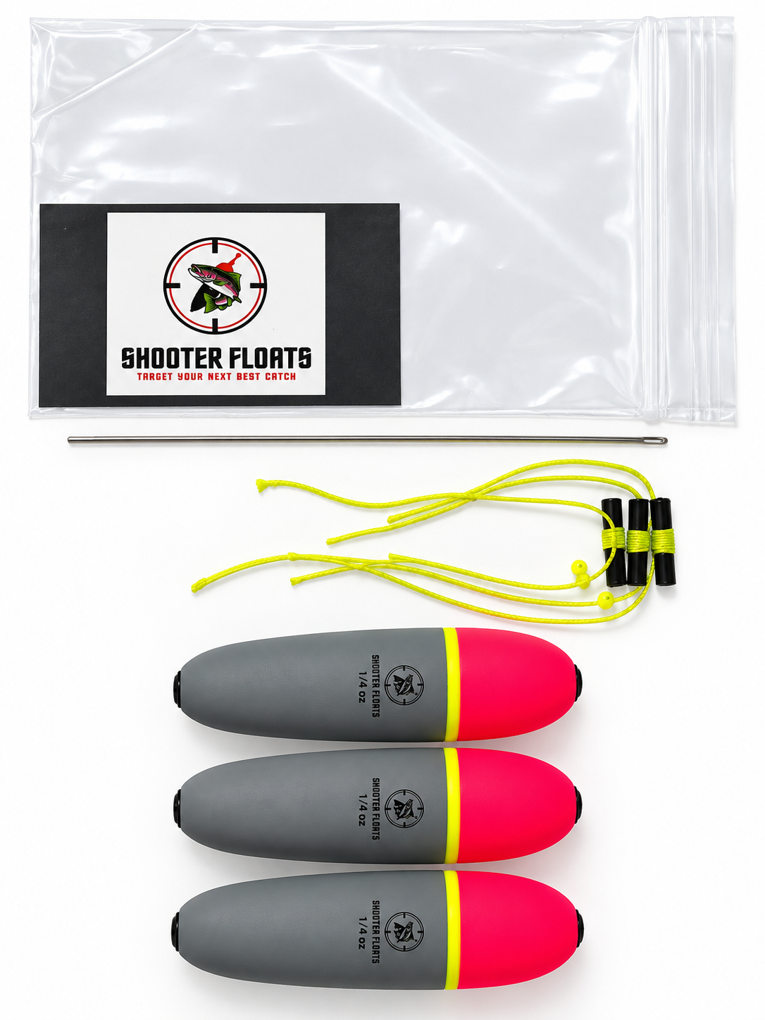 1/4oz EVA Foam Weighted Slip Float 3 Pack – Shooter Floats